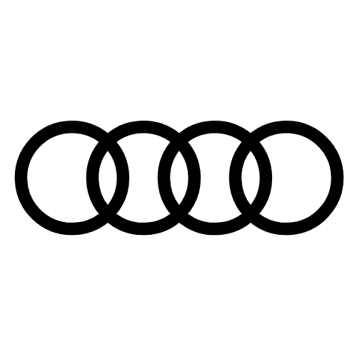 Dunkles, transparentes Logo von der Automarke Audi